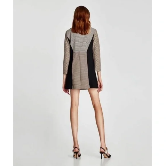 Zara Woman Plaid Mini Dress - Picture 3 of 12